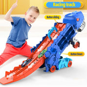 DinoRacer | Set da Gioco Dinosauro Trasformabile con Pista da Corsa | Stimola l'Immaginazione e le Capacità Motorie per Ore di Divertimento 1