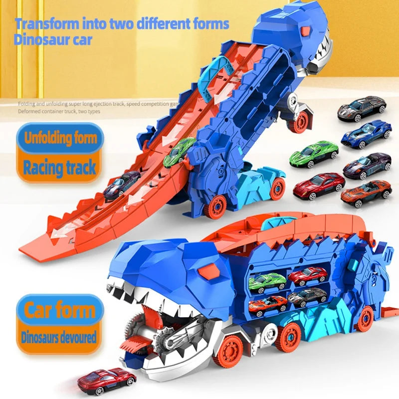 DinoRacer | Set da Gioco Dinosauro Trasformabile con Pista da Corsa | Stimola l'Immaginazione e le Capacità Motorie per Ore di Divertimento 2