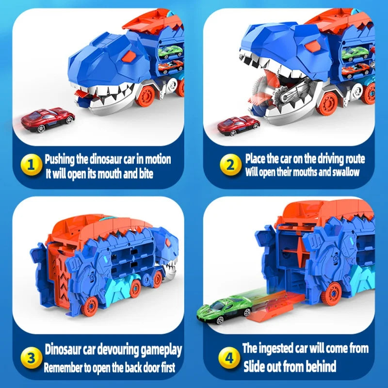 DinoRacer | Set da Gioco Dinosauro Trasformabile con Pista da Corsa | Stimola l'Immaginazione e le Capacità Motorie per Ore di Divertimento 3