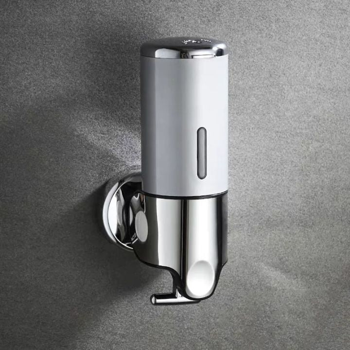 Dispenser Di Sapone Bagno Elegante Con Design Moderno | Accessorio Pratico A Parete per Spazi Ridotti 0