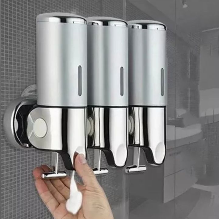 Dispenser Di Sapone Bagno Elegante Con Design Moderno | Accessorio Pratico A Parete per Spazi Ridotti 1