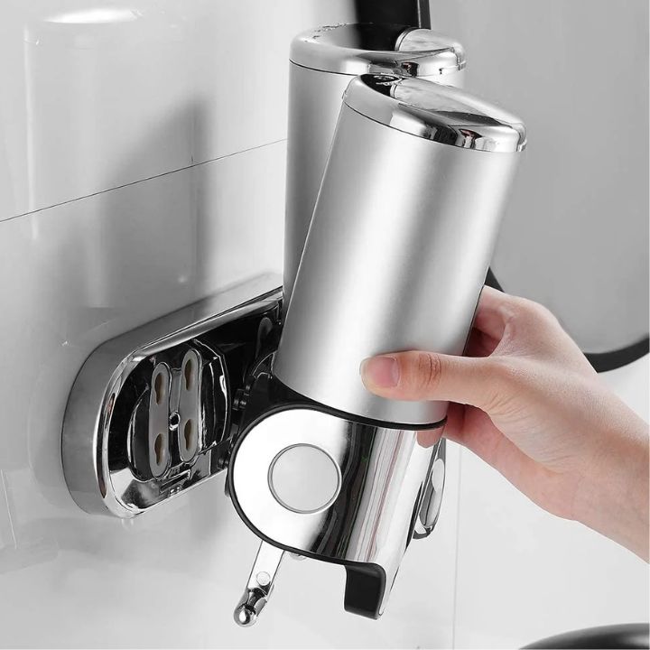 Dispenser Di Sapone Bagno Elegante Con Design Moderno | Accessorio Pratico A Parete per Spazi Ridotti 4