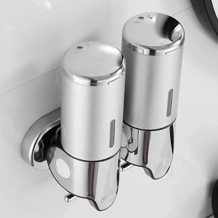 Dispenser Di Sapone Bagno Elegante Con Design Moderno | Accessorio Pratico A Parete per Spazi Ridotti 5