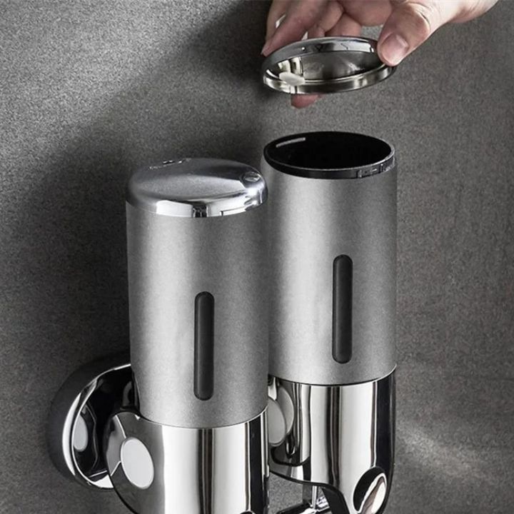 Dispenser Di Sapone Bagno Elegante Con Design Moderno | Accessorio Pratico A Parete per Spazi Ridotti 7