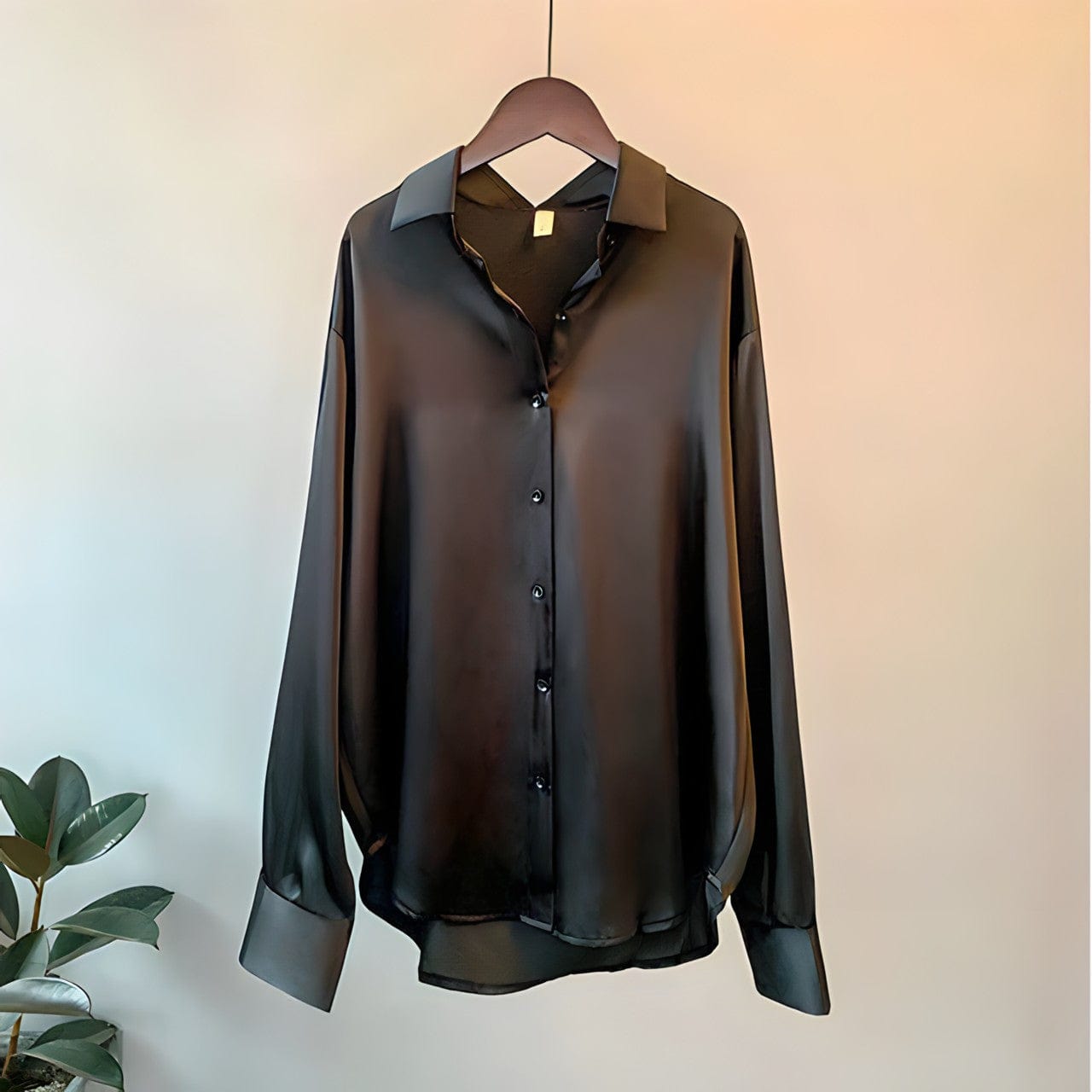 Donatella | Elegante Camicia Bianco Donna in Raso, Versatile e Raffinata 2