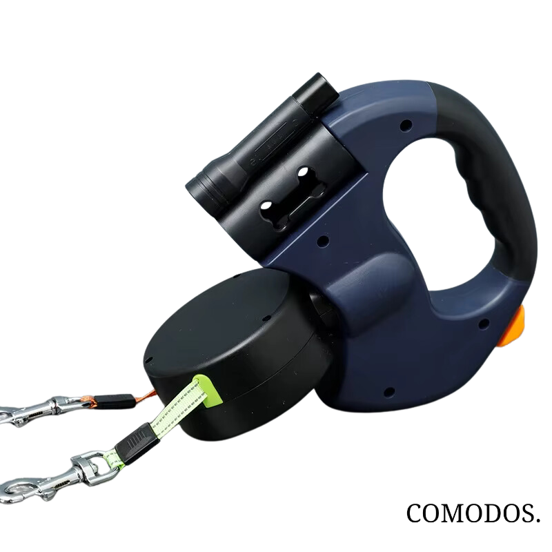 DuoStride | Guinzaglio per Cani con Luce LED e Impugnatura Ergonomica | Passeggiate Sicure e Comode per Due Cani 9