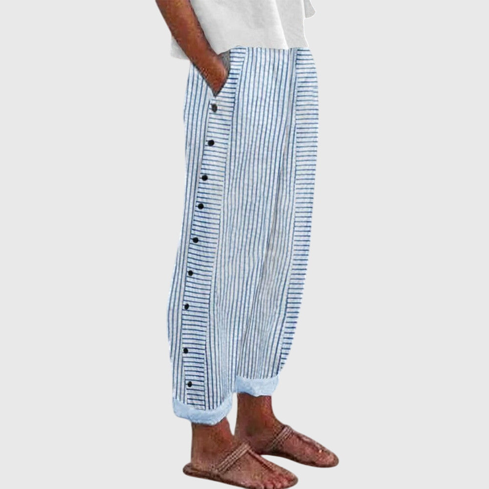 Eleganti Pantaloni da Donna con Cintura Elastica e Taglio Ampio | Comfort e Versatilità per Ogni Occasione 0