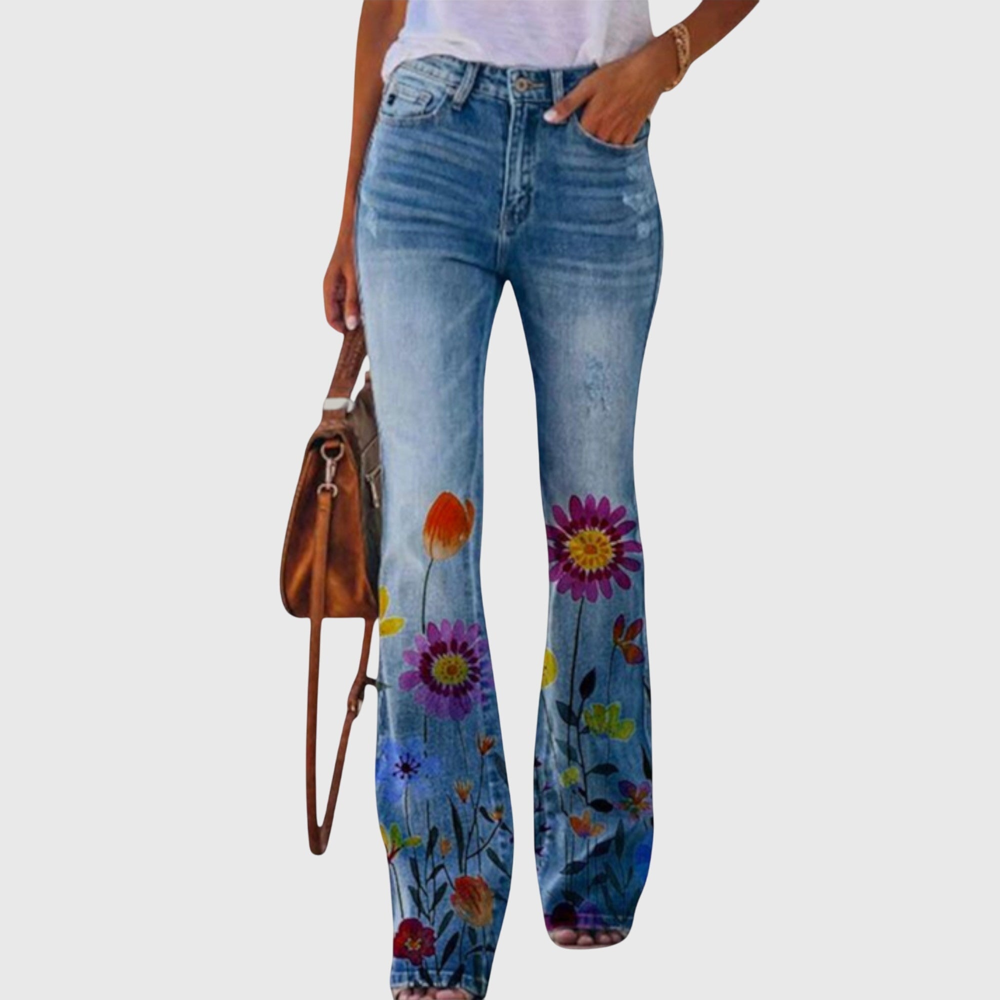 Eleganza Chic | Pantaloni Floreali a Gamba Larga con Bottoni Distintivi | Comfort e Stile per Ogni Occasione 1