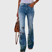 Eleganza Chic | Pantaloni Floreali a Gamba Larga con Bottoni Distintivi | Comfort e Stile per Ogni Occasione 2