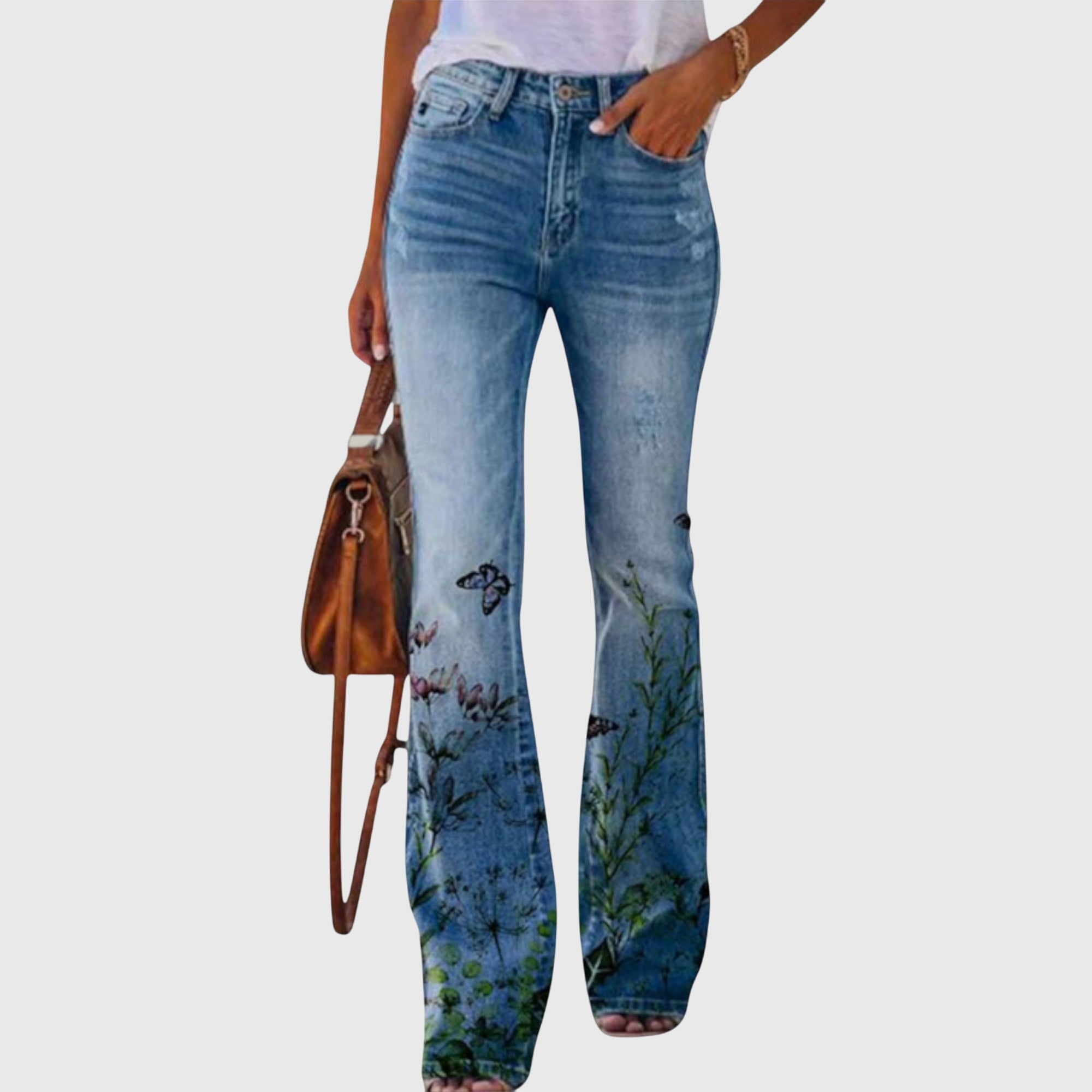 Eleganza Chic | Pantaloni Floreali a Gamba Larga con Bottoni Distintivi | Comfort e Stile per Ogni Occasione 2