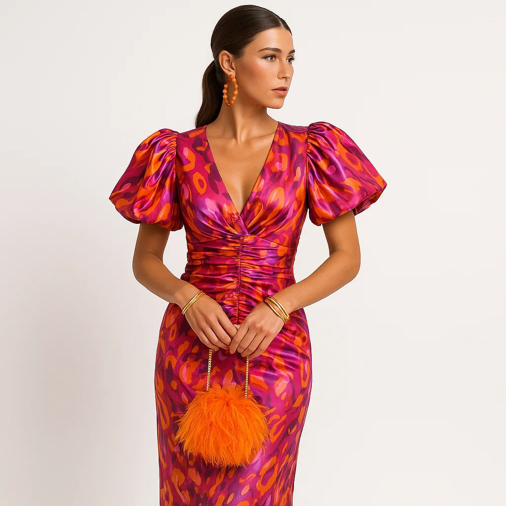 Emma | Abito Elegante con Maniche a Sbaffo 0