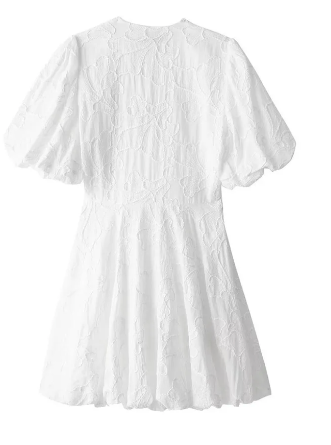 Emma | Elegante Abito Estivo Bianco con Volant per Donna 5