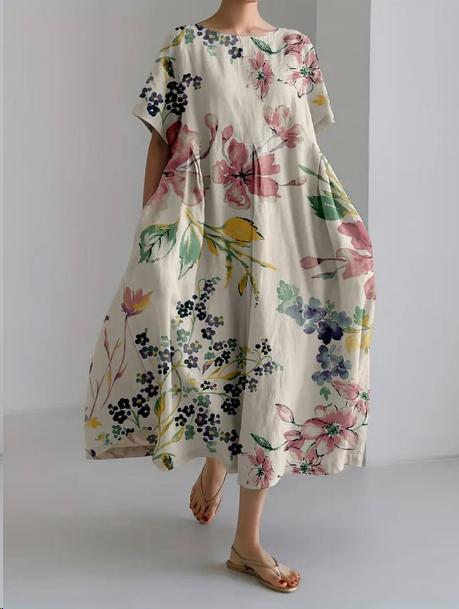 Emma | Elegante Abito Lungo Floreale Estivo 1