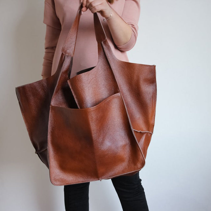 Emma | Elegante Borsa Tracolla Donna Oversize in Pelle 0