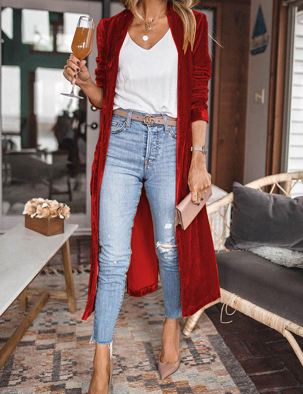 Emma | Elegante Cappotto Kimono in Velluto 1