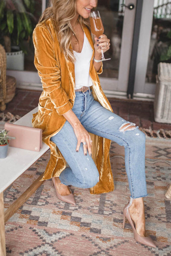 Emma | Elegante Cappotto Kimono in Velluto 5