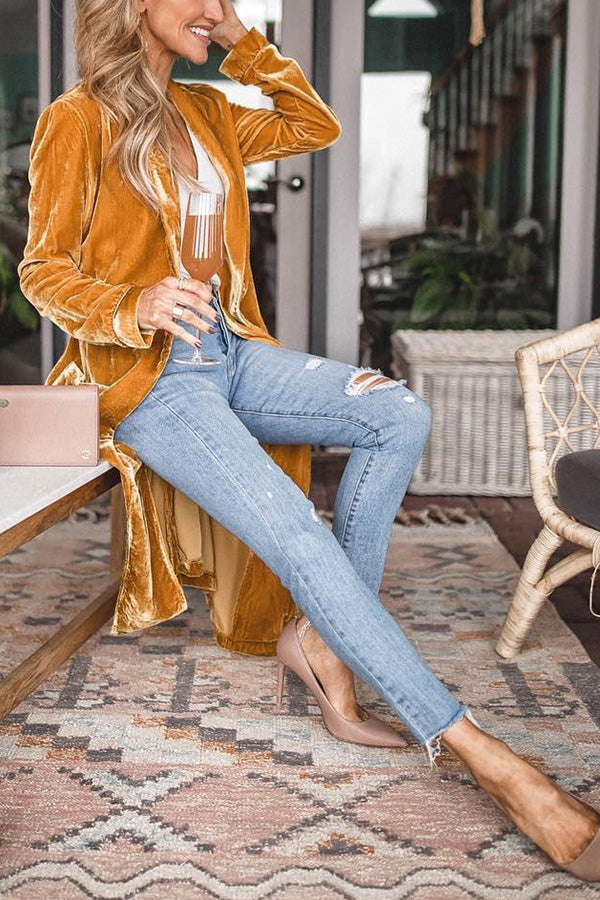 Emma | Elegante Cappotto Kimono in Velluto 6