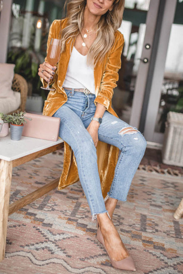 Emma | Elegante Cappotto Kimono in Velluto 7