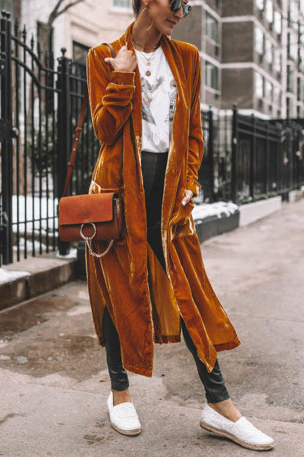 Emma | Elegante Cappotto Kimono in Velluto 9