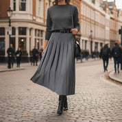 Emma | Elegante Gonna Midi Plissettata con Vita Alta 1