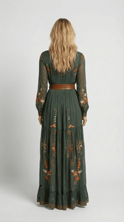 Emma | Elegante Maxi Abito Boho con Maniche Lunghe 1