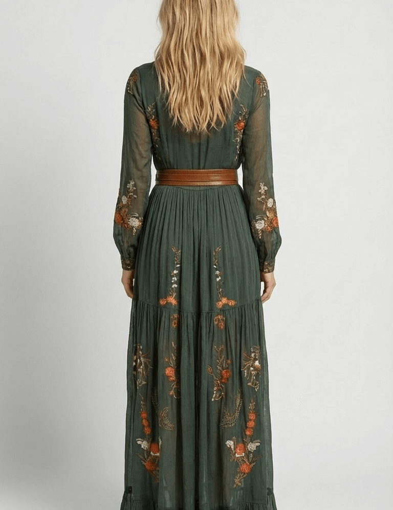 Emma | Elegante Maxi Abito Boho con Maniche Lunghe 1