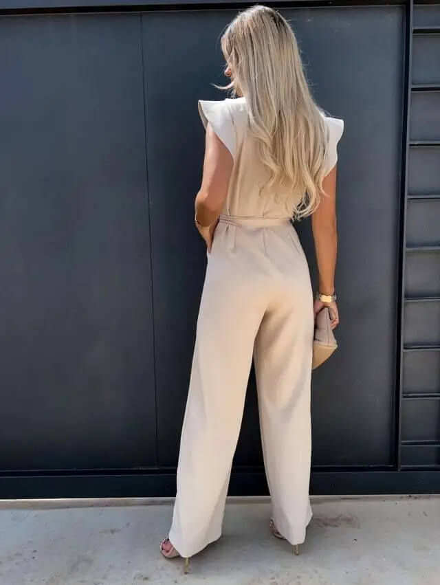 Emma | Elegante Tuta Donna con Maniche a Farfalla e Gambe Larghe 1