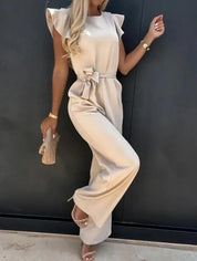 Emma | Elegante Tuta Donna con Maniche a Farfalla e Gambe Larghe 2