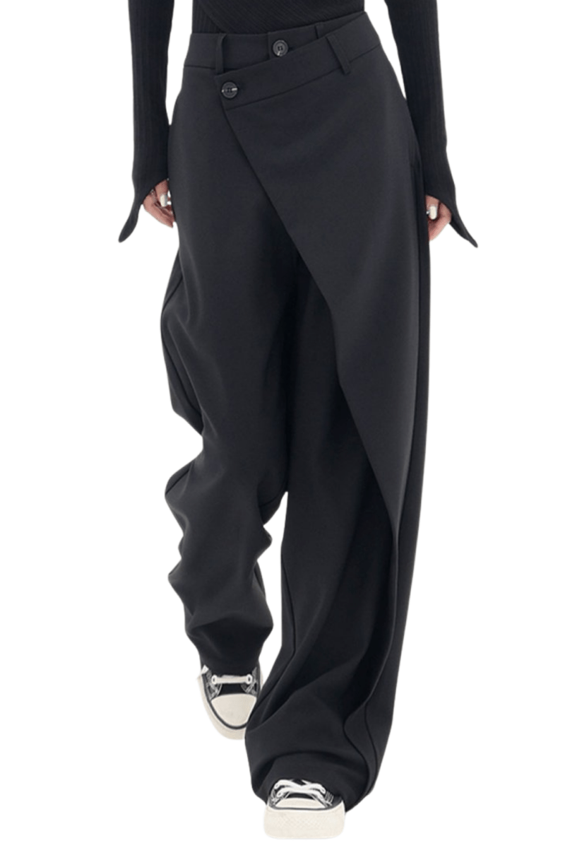 Emma | Eleganti Pantaloni Asimmetrici Alta Vita 0