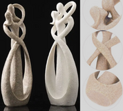 Eterno Abbraccio | Figurina Astratta Elegante con Design Raffinato | Simbolo d'Amore per Decorazioni Uniche 3