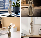 Eterno Abbraccio | Figurina Astratta Elegante con Design Raffinato | Simbolo d'Amore per Decorazioni Uniche 5