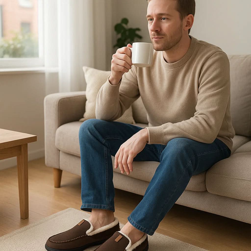 Ethan | Caldi Mocassini Uomo in Lana Sintetica per Inverno 1