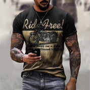 Ethan | Casual T-Shirt Stampa Motociclistica Uomo In Cotone 100% 1