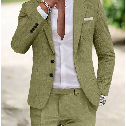 Ethan | Elegante Abito in Lino da Uomo Slim Fit 0