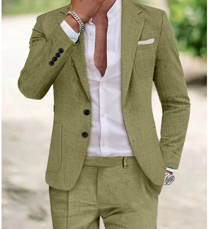 Ethan | Elegante Abito in Lino da Uomo Slim Fit 0