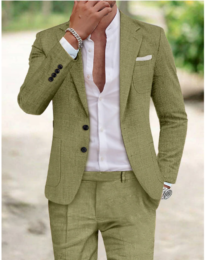 Ethan | Elegante Abito in Lino da Uomo Slim Fit 0