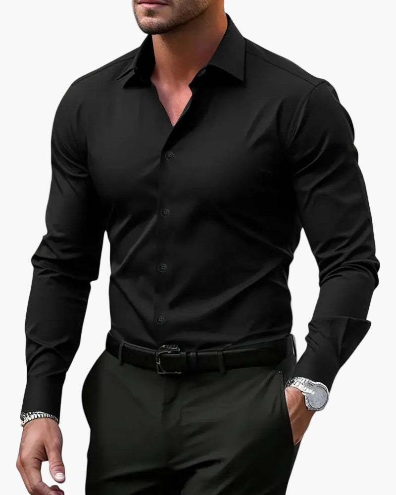 Ethan | Elegante Camicia Slim Fit a Maniche Lunghe per Uomo 0