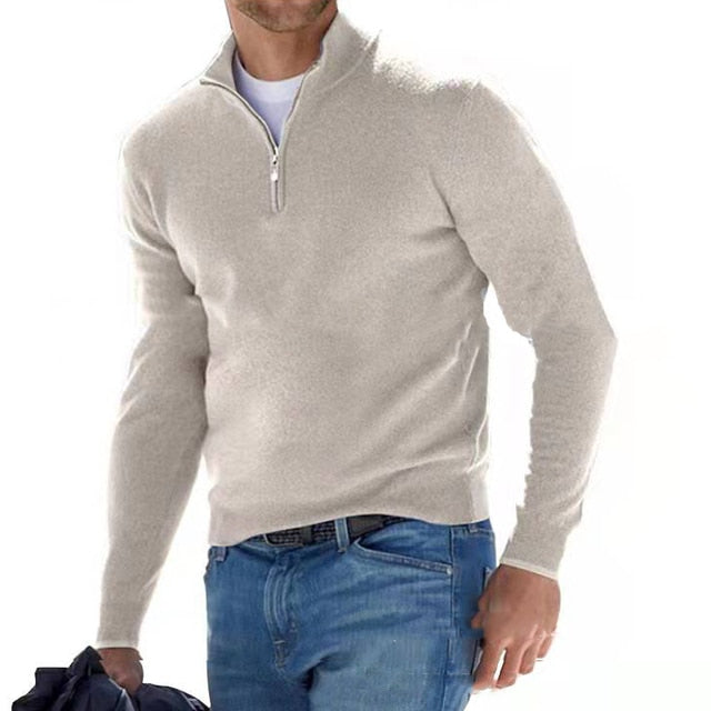 Ethan | Elegante Maglione in Lana Merino con Scollo a V 0