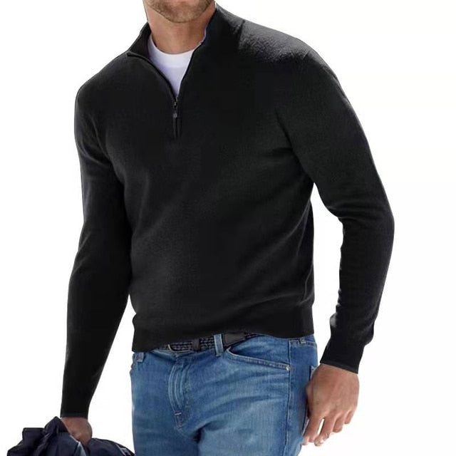 Ethan | Elegante Maglione in Lana Merino con Scollo a V 1