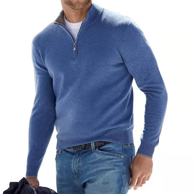Ethan | Elegante Maglione in Lana Merino con Scollo a V 2
