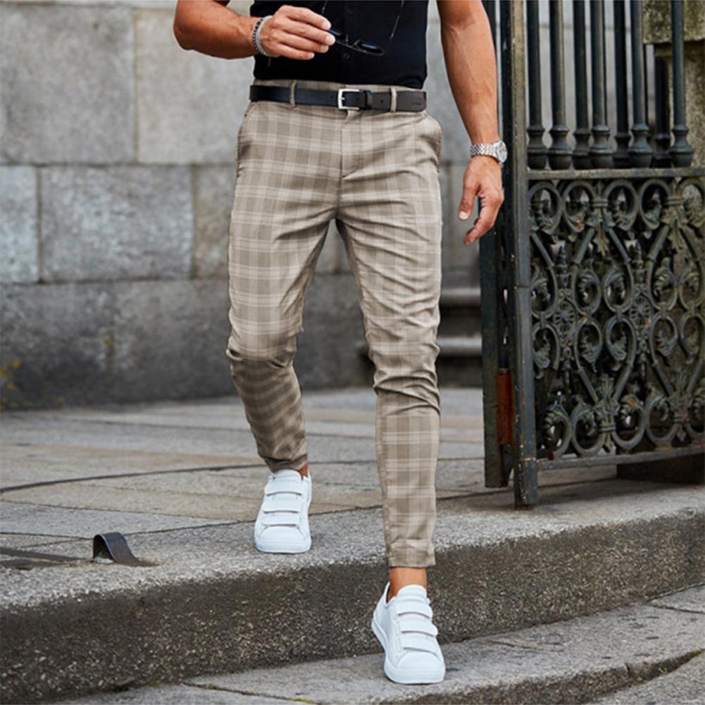Ethan | Elegante Pantaloni Chino Uomo Slim Fit Quadrettati 0