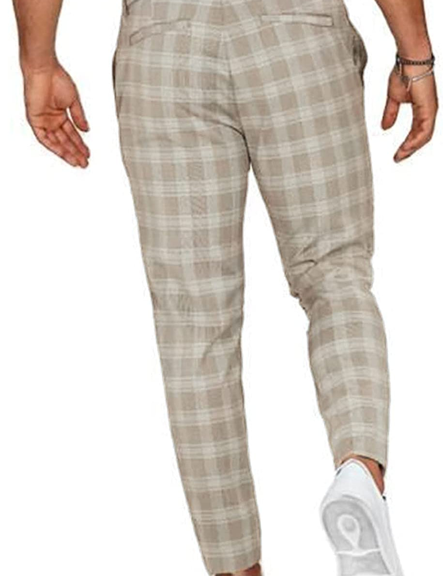 Ethan | Elegante Pantaloni Chino Uomo Slim Fit Quadrettati 1