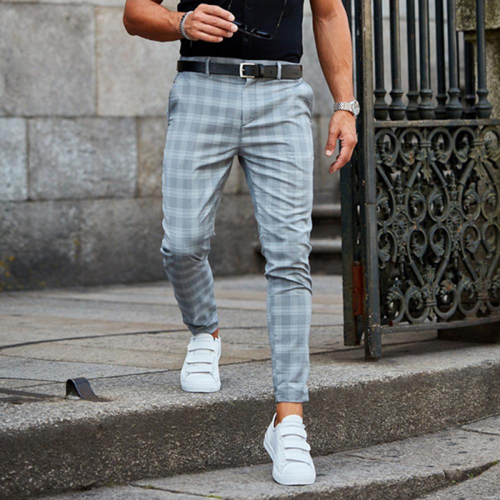 Ethan | Elegante Pantaloni Chino Uomo Slim Fit Quadrettati 4