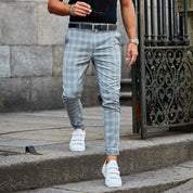 Ethan | Elegante Pantaloni Chino Uomo Slim Fit Quadrettati 4