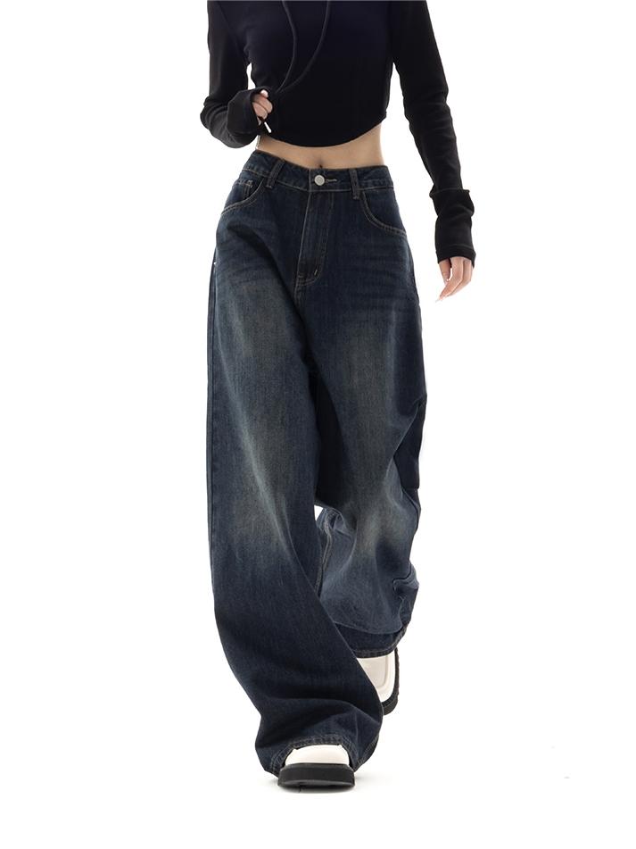 Ethan | Vintage Boyfriend Jeans Larghi Effetto Lavato Donna 0