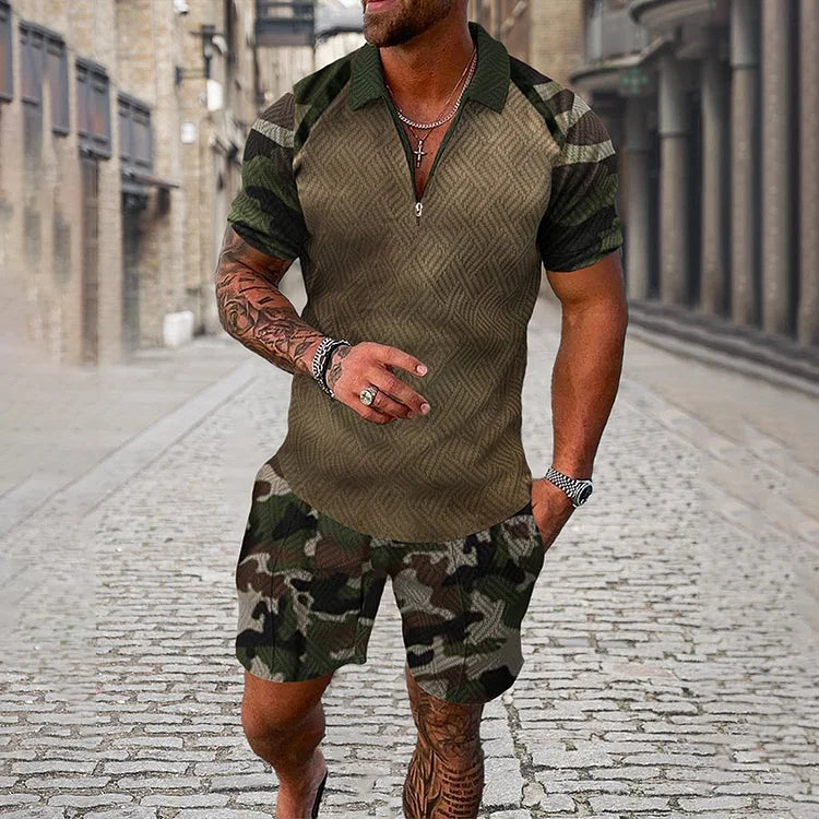 Ethan | Vintage Camo Polo Set e Pantaloni Estivi Coordinati 0