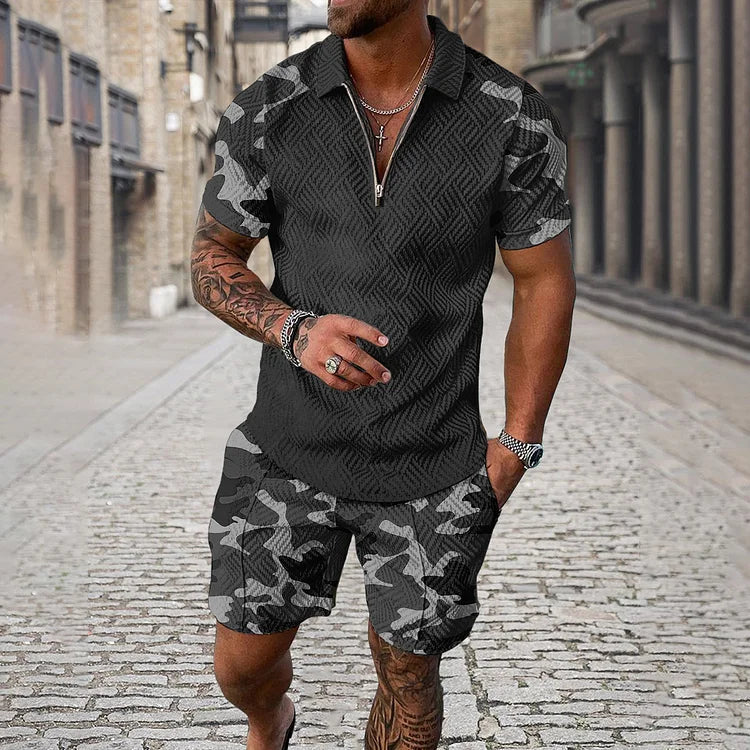 Ethan | Vintage Camo Polo Set e Pantaloni Estivi Coordinati 1