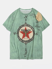 Ethan | Vintage Casual T Shirt Uomo con Stampa Olio Motore 7
