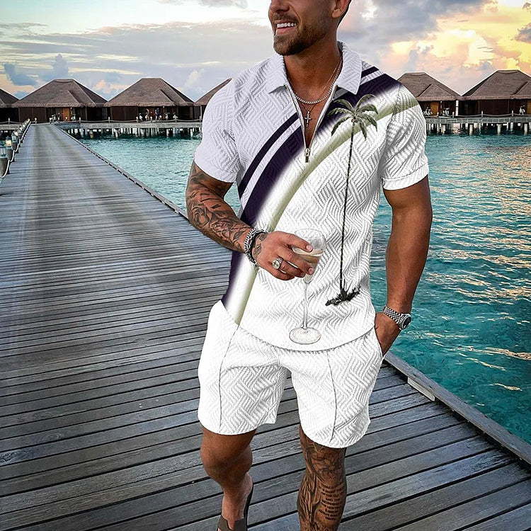 Ethan | Vintage Summer Polo And Shorts Set 1