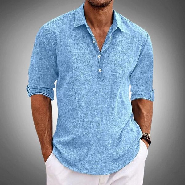Francesco | Elegante Polo Uomo Manica Corta in Lino Traspirante 0